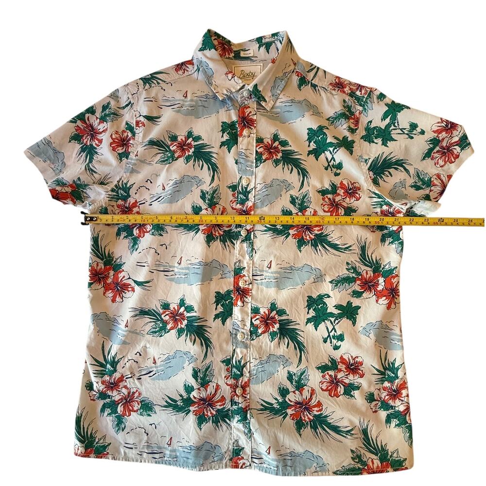 Bixby Nomad Men’s Casual Short Sleeve Shirt Tropical Design Size Med Reg Short - Picture 10 of 16